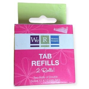 We R Memory Keepers Tab Refills 2 Rolls Double-Sided 12x13mm Scrapbooking